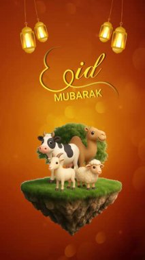 İslami süsleme ve soyut arkaplan tasarımı ile Mübarek hareketli video şablonu