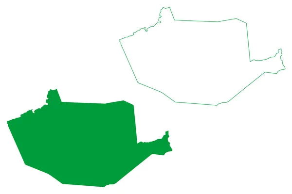 Potengi Kommun Ceara Stat Kommuner Brasilien Förbundsrepubliken Brasilien Karta Vektor — Stock vektor