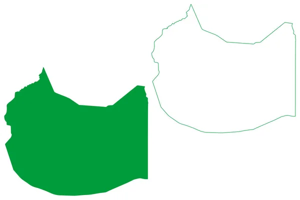 Araripe Belediyesi Ceara Eyaleti Brezilya Belediyeleri Federatif Brezilya Cumhuriyeti Harita — Stok Vektör