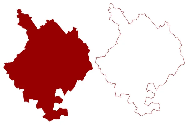 ハンティントンシャー非大都市圏 イギリスと北アイルランドのイギリス 儀式的な郡ケンブリッジシャーやキャンプ イングランド 地図ベクトル図 スクリブルスケッチハンティントン地図 — ストックベクタ