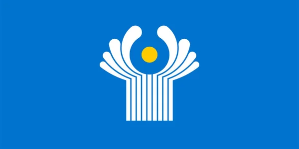 独立国家联合体 独联体 东欧和亚洲组织的旗帜 — 图库矢量图片