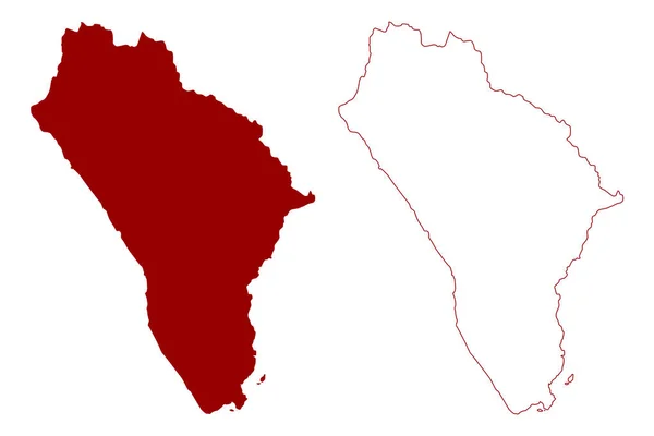 Distrik Copeland Non Metropolitan Kerajaan Bersatu Britania Raya Dan Irlandia - Stok Vektor