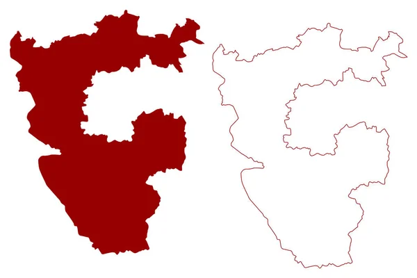 Северо Восточный Дербишир Соединенное Королевство Великобритании Северной Ирландии Графство Дербишир — стоковый вектор