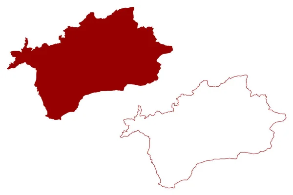 Doğu Devon Metropolitan Olmayan Bölge Büyük Britanya Kuzey Rlanda Birleşik — Stok Vektör