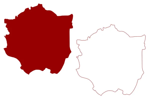 Exeter City District Non Métropolitain Royaume Uni Grande Bretagne Irlande — Image vectorielle