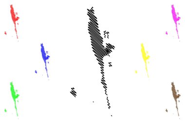 Mali veya Tavoy Adası (Myanmar, Burma, Mergui, Myeik Takımadası, Hint Okyanusu) harita çizimi, Mali Kyun haritası çizimi