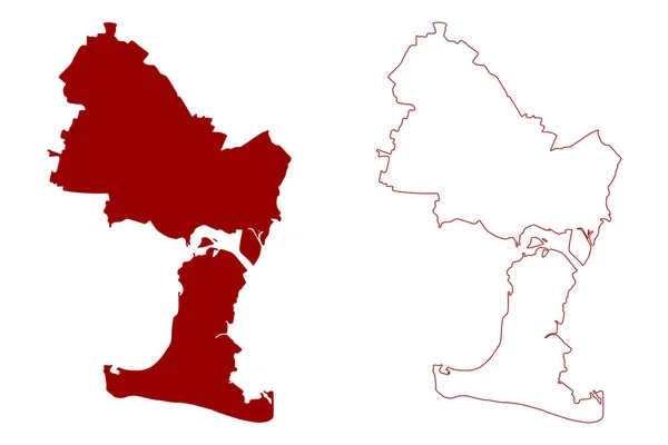 Havant Non Metropolitan District Borough Ηνωμένο Βασίλειο Της Μεγάλης Βρετανίας — Διανυσματικό Αρχείο