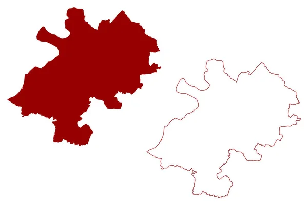 Stroud Nicht Metropolbezirk Vereinigtes Königreich Großbritannien Und Nordirland Zeremonielle Grafschaft — Stockvektor