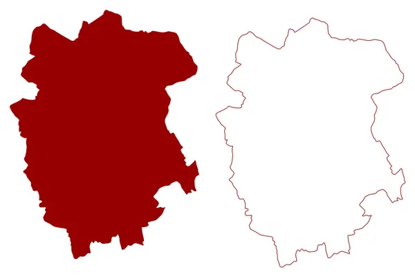 Saint Albans Non Metropolitan District Borough City Велика Британія Північна — стоковий вектор