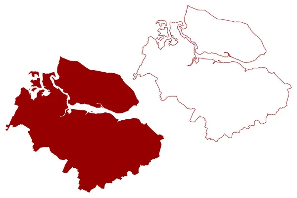 Swale District Non Métropolitain Borough Royaume Uni Grande Bretagne Irlande — Image vectorielle