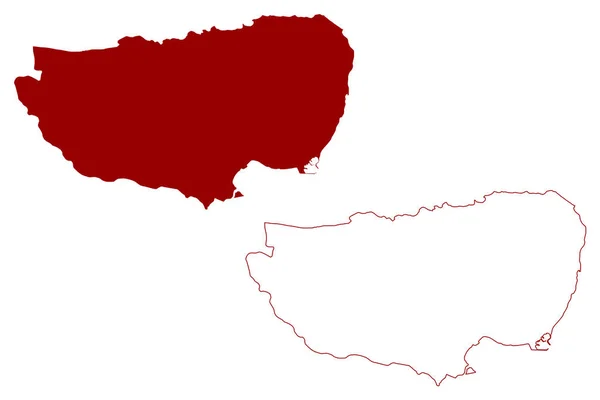 Thanet District Non Métropolitain Royaume Uni Grande Bretagne Irlande Nord — Image vectorielle