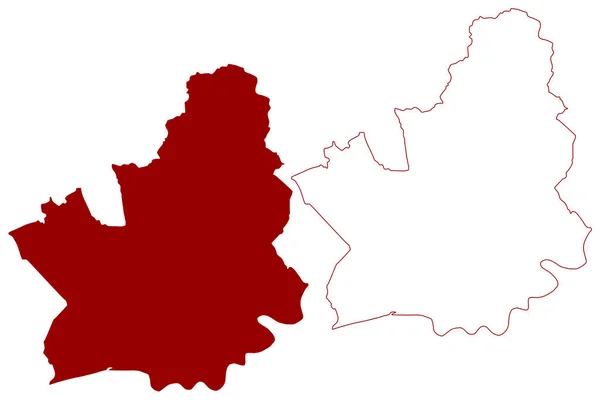 Preston Non Metropolitan District Borough City Reino Unido Gran Bretaña — Vector de stock