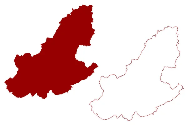 North West Leicestershire District Non Métropolitain Royaume Uni Grande Bretagne — Image vectorielle