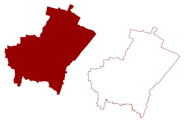 Oadby Wigston District Non Métropolitain Arrondissement Royaume Uni Grande Bretagne — Image vectorielle