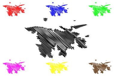 Agathonisi Adası (Yunan Cumhuriyeti, Yunanistan) harita vektör çizimi, çizim Agathonisi haritası