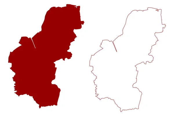 King Lynn West Norfolk Non Metropolitan District Borough Egyesült Királyság — Stock Vector
