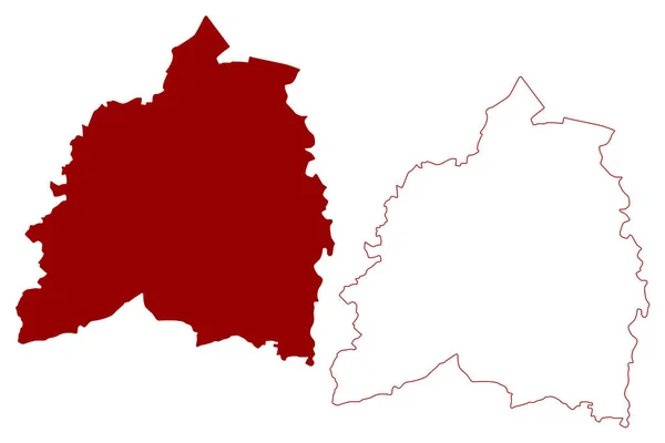 Bassetlaw Non Metropolitan District Велика Британія Північна Ірландія Церемоніальне Графство — стоковий вектор