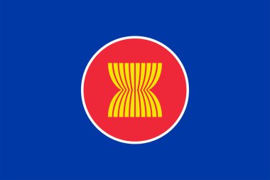 Güneydoğu Asya Ulusları Birliği bayrağı, ASEAN, mavi arka planda ASEAN amblemi