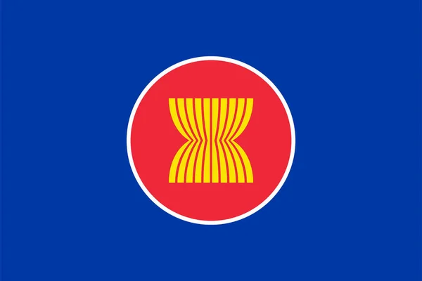 동남아 연합의 Asean Asean 엠블렘 파란색 — 스톡 벡터