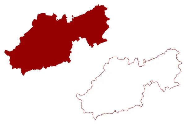 South Somerset Distrito Não Metropolitano Reino Unido Grã Bretanha Irlanda —  Vetores de Stock