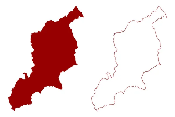 Newcastle Lyme Non Metropolitan District Borough United Kingdom Great Britain — Stock Vector