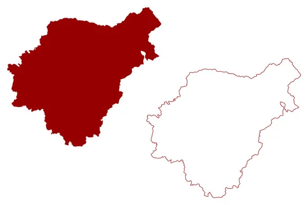 Mid Suffolk District Non Métropolitain Royaume Uni Grande Bretagne Irlande — Image vectorielle