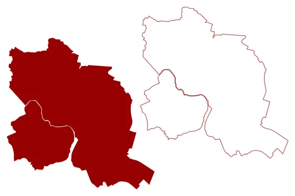 Distrik Non Metropolitan Ipswich Kerajaan Bersatu Britania Raya Dan Irlandia - Stok Vektor