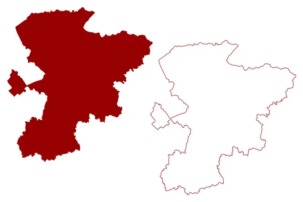 West Suffolk District Non Métropolitain Royaume Uni Grande Bretagne Irlande — Image vectorielle