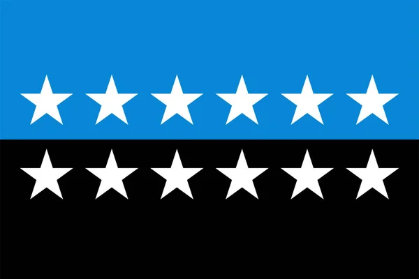 Прапор Європейського Єднання Вугілля Сталі Єсвс Блакитні Чорні Горизонтальні Смуги — стоковий вектор