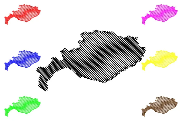 Île Bartolome République Équateur Océan Pacifique Amérique Latine Sud Îles — Image vectorielle