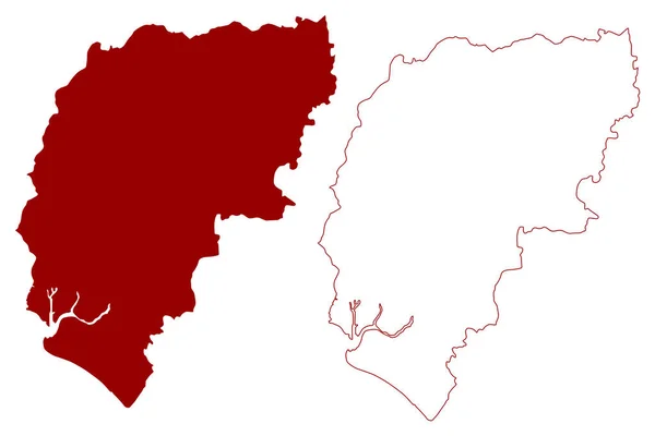 Chichester Distrito Não Metropolitano Reino Unido Grã Bretanha Irlanda Norte — Vetor de Stock