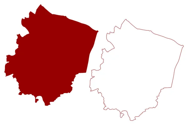 Distrik Non Metropolitan Worcester Cathedral City Kerajaan Bersatu Britania Raya - Stok Vektor