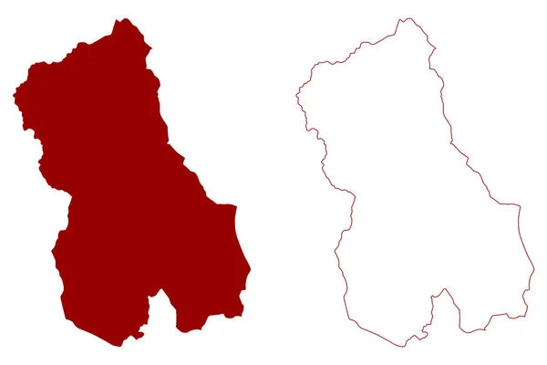 Blackburn Darwen Borough Unitary Authority Area United Kingdom Great Britain — Stock Vector