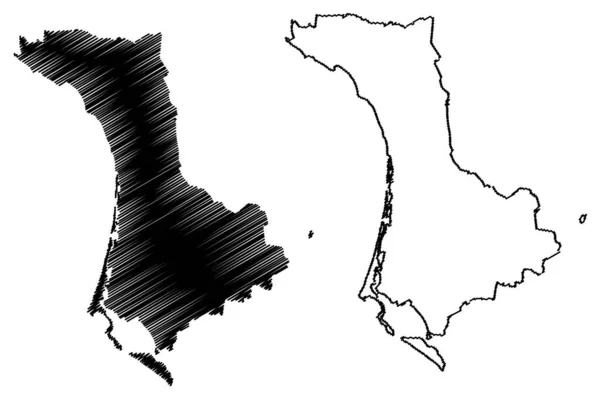 Comondu Municipality Free Sovereign State Baja California Sur Mexico United — Stock Vector