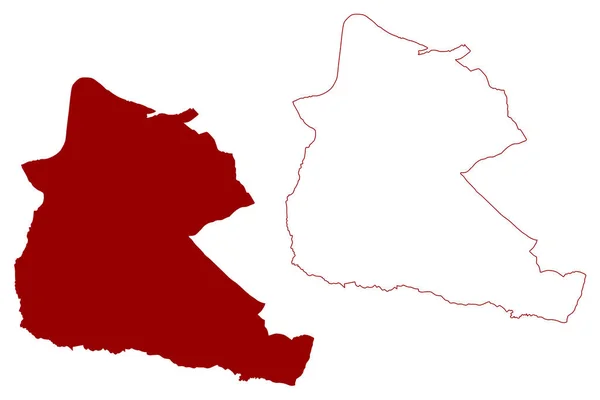 イギリスと北アイルランドの統一された権威ある地図ベクトル図 スクリブル スケッチ マップ — ストックベクタ