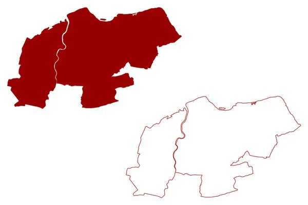 North Lincolnshire Autorité Unitaire Arrondissement Royaume Uni Grande Bretagne Irlande — Image vectorielle