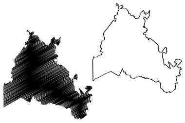 Guanacevi Belediyesi (Estado Libre y Soberano de Durango, Meksika, Meksika) harita vektör çizimi, çizim Guanacevi haritası