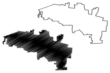 Hecelchakan Belediyesi (Özgür ve Egemen Campeche Eyaleti, Meksika, Meksika) harita çizimi, çizim haritası