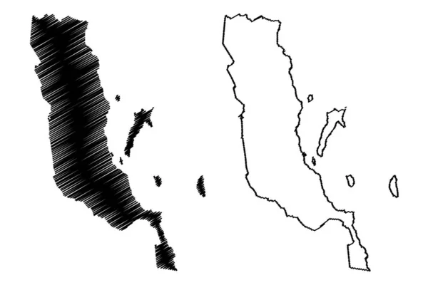 Loreto Municipality Free Sovereign State Baja California Sur Mexico United — Stock Vector