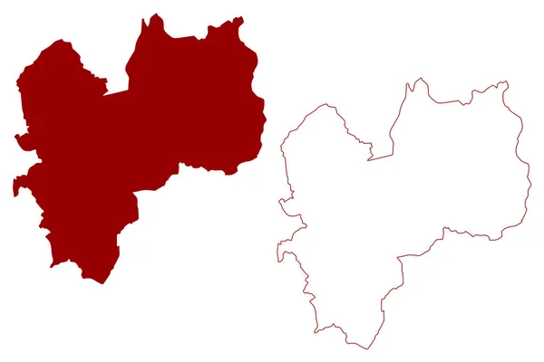 Rochdale市自治区 大不列颠及北爱尔兰联合王国 大曼彻斯特市和礼仪县 英格兰 地图矢量图解 速写草图 — 图库矢量图片