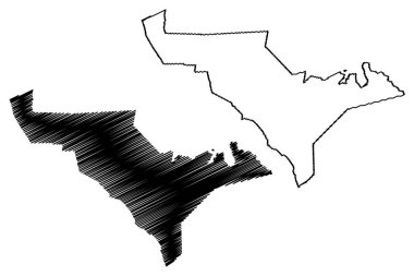 Progreso belediyesi (Özgür ve Egemen Coahuila de Zaragoza Eyaleti, Meksika, Meksika) harita vektör çizimi, çizim Progreso haritası