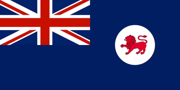 ธงของทาสมาเน ยหร ความม งของออสเตรเล ตราส กษณ ของส งโตส แดงบนด ขาวบนด — ภาพเวกเตอร์สต็อก