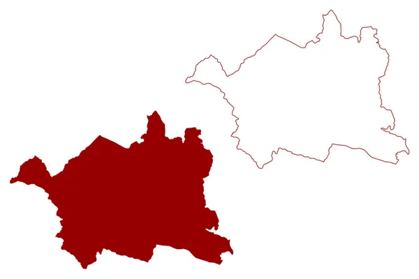 イギリスの首都ボルトン市 イギリスと北アイルランド イギリスの首都圏と儀式的な郡 地図ベクトル図 スケッチマップ — ストックベクタ