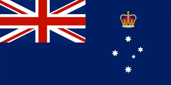 Flaga Wiktorii Stan Australia Odznaka Państwowa Krzyża Południa Wywieziona Przez — Wektor stockowy