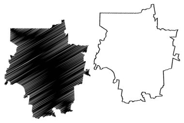 San Jose de Gracia belediyesi (Özgür ve Egemen Aguascalientes Eyaleti, Meksika, Meksika) harita vektör çizimi, çizim haritası