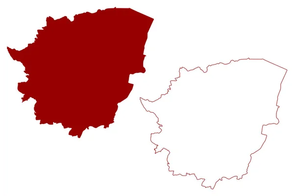 Metropolitan Borough Város Doncaster Egyesült Királyság Nagy Britannia Észak Írország — Stock Vector
