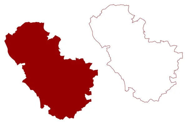 メトロポリタンバラ ローザム イギリスと北アイルランド イギリス 地図ベクトル図 スケッチブック地図 — ストックベクタ