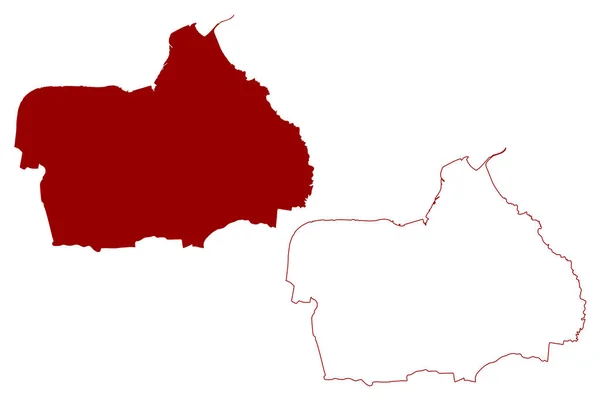 イギリスのメトロポリタン サウス タイネサイド イギリスと北アイルランド イギリスのメトロポリタン サウス タイネサイド 地図ベクトル図 スケッチブック地図 — ストックベクタ
