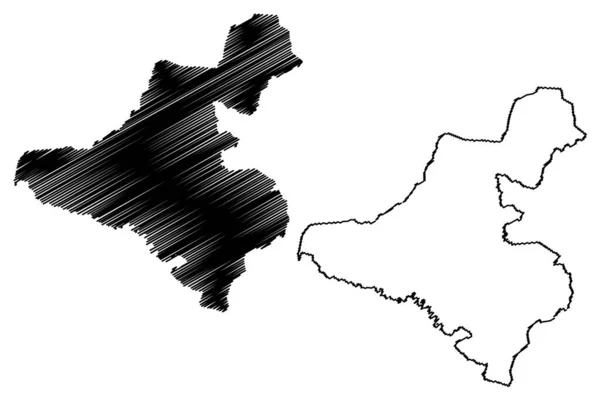 Acatepec Municipality Free Sovereign State Guerrero Mexico United Mexican States — Vector de stock