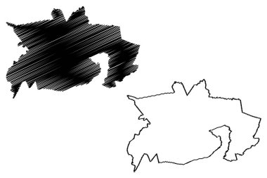 Cuautepec municipality (Free and Sovereign State of Guerrero, Mexico, United Mexican States) map vector illustration, scribble sketch Cuautepec map